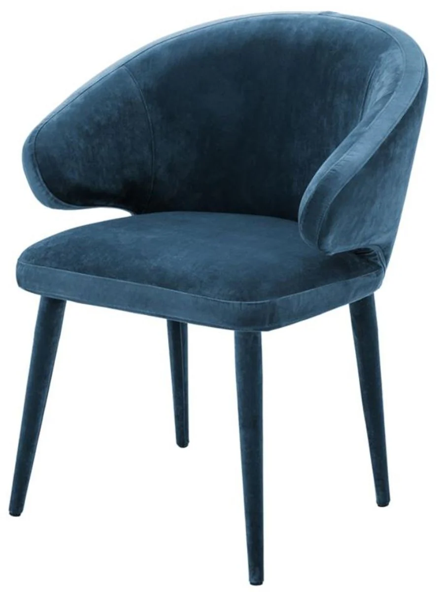 Designer dining room chair blue 62 x 55 x H. 79 cm - luxury furniture