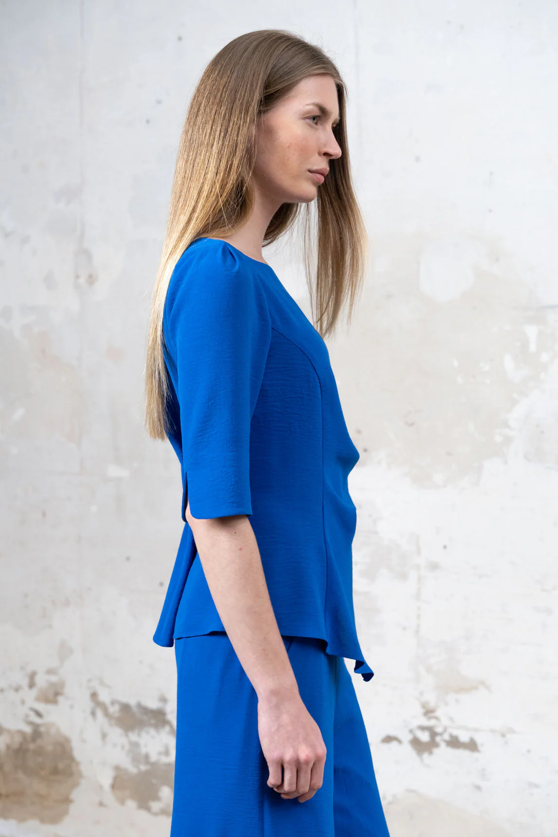 Rivera-spanische blaue Elini-Bluse