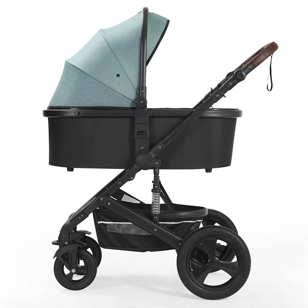Kinderwagen für Neugeborene und Kleinkinder – Cynebaby 2-in-1 Hochformat, umwandelbar, umkehrbar, stoßfest, Stubenwagen, Kinderwagen, Kinderwagen, mit Getränkehalter, Fußsack und Wickeltasche (grün)