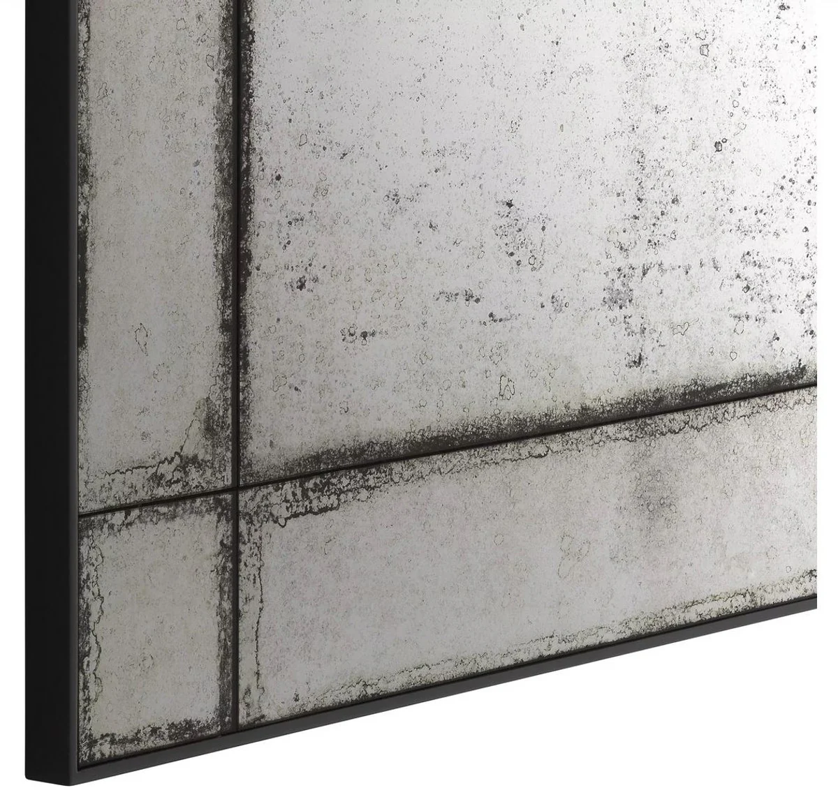 Luxury wall mirror 100 x 3 x H. 100 cm - Square mirror with mahogany frame and antique mirror glass - Living room mirror - Bedroom mirror - Cloakroom mirror