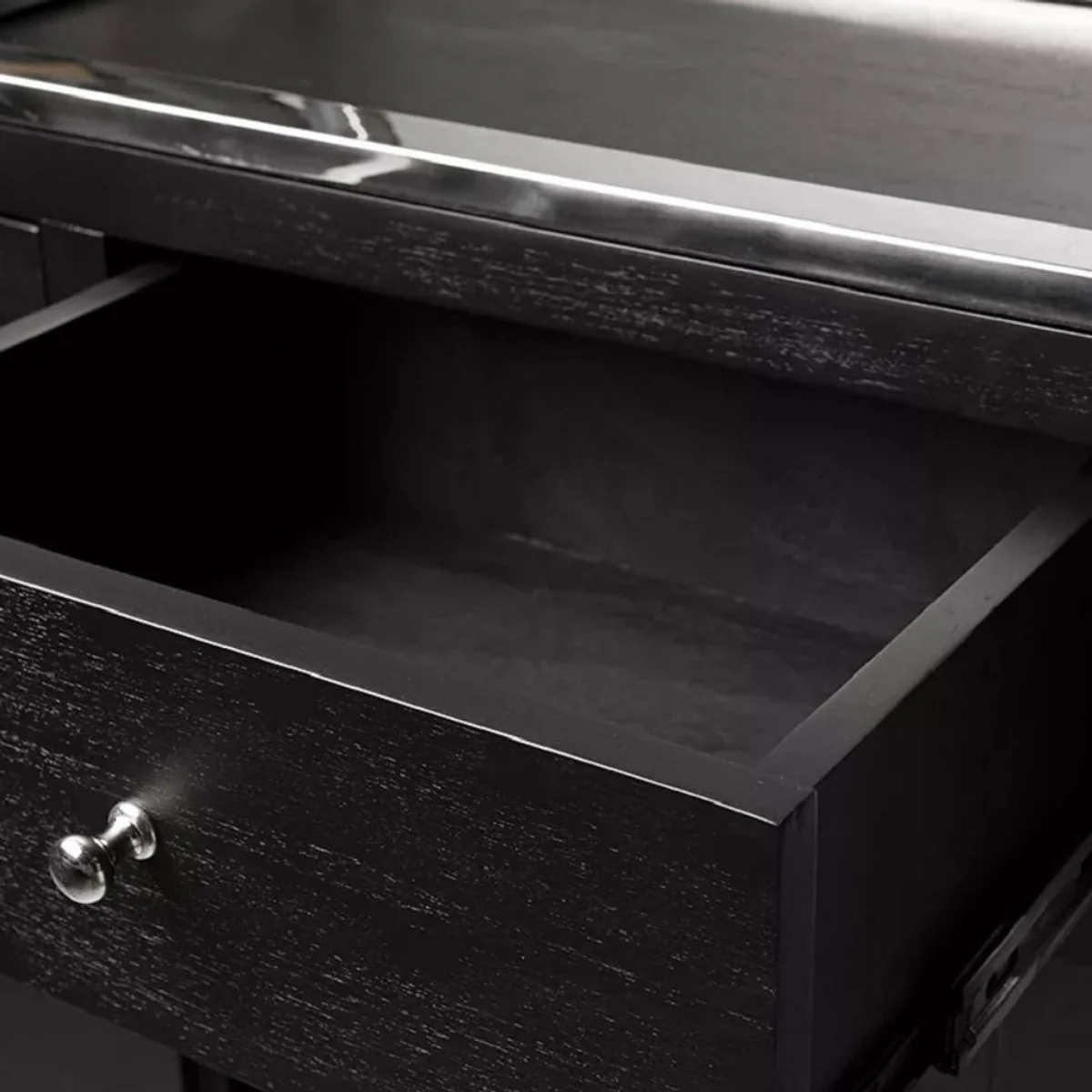 Shelf cabinet with ladder black / silver 219 x 43 x H. 240 cm - bookcase - living room cabinet - office cabinet - living room furniture - office furniture - luxury furniture