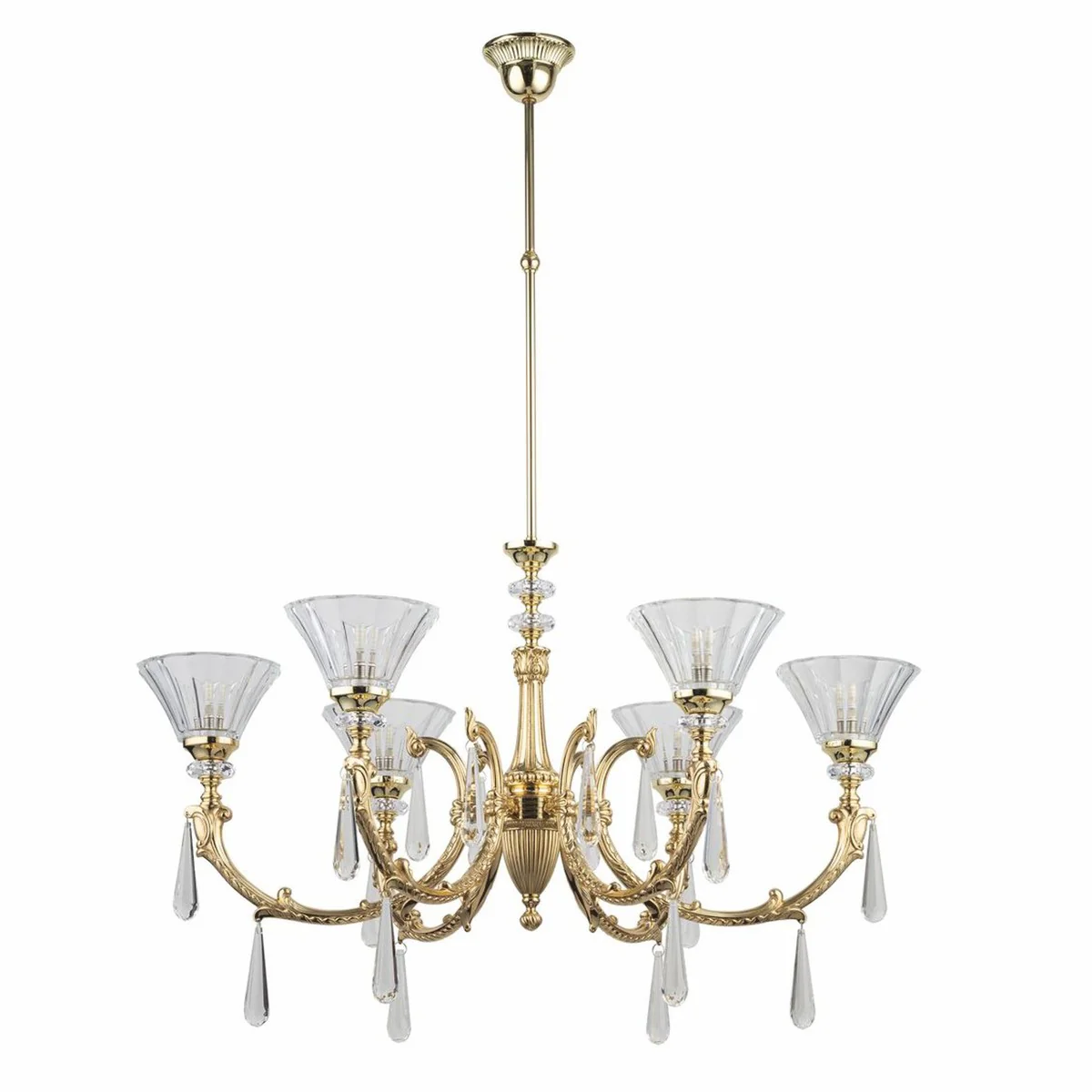 Luxury baroque chandelier gold Ø 81 cm - baroque style chandelier