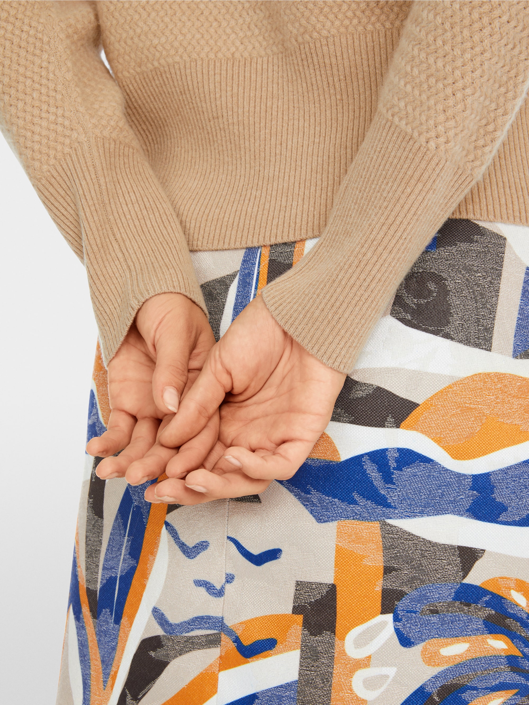 Marc-Cain Kaschmirpullover mit feinem Zopfmuster