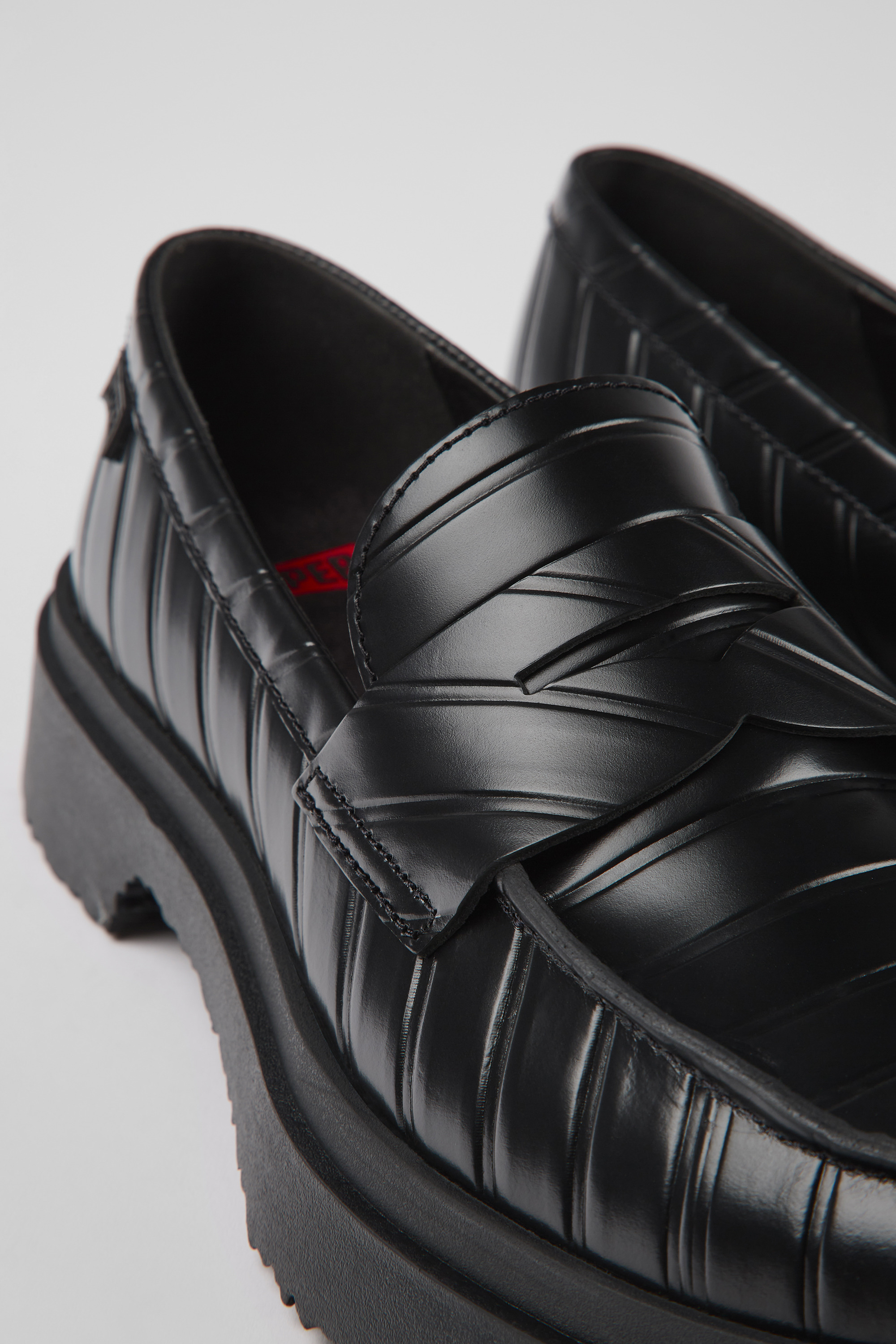 Twins - Schwarze Leder-Loafer für Frauen