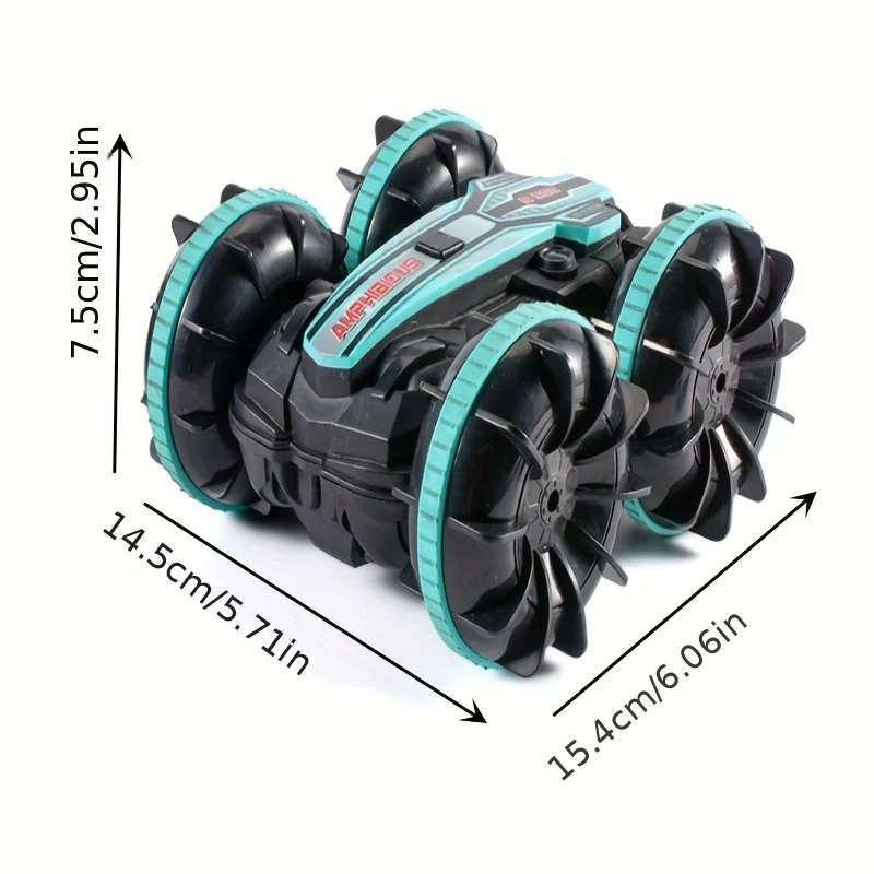 2,4 G Amphibien-Stunt-RC-Fahrzeug: Doppelseitig rollendes elektrisches Spielzeugauto – perfektes Geburtstags- und Weihnachtsgeschenk für Kinder!