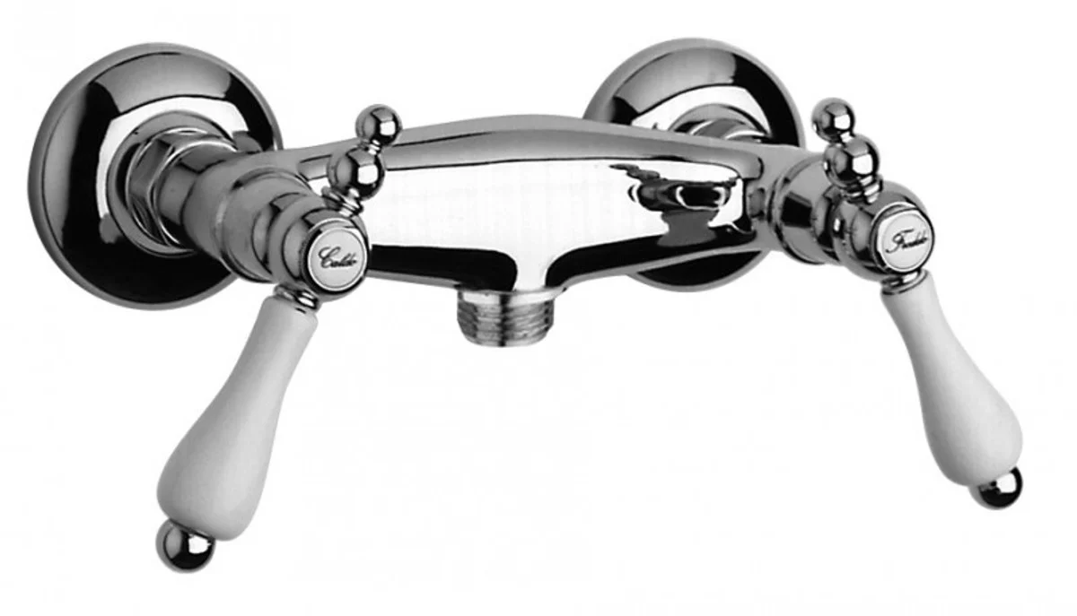 Luxury bathroom accessories - Art Nouveau retro shower mixer without flexible connection hose - fitting for bathtub - chrome - Milano series - Made in Italy