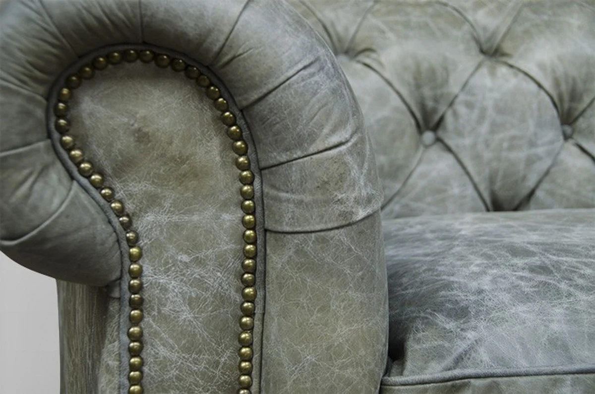 Chesterfield Luxury Real Leather Sofa 2.5 Seater Vintage Leather by Galata Verde