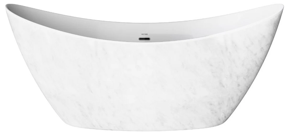 Freestanding luxury acrylic bathtub with marble look white 173 x 73 x H. 75 cm - Luxury bathroom accessories - Luxury collection