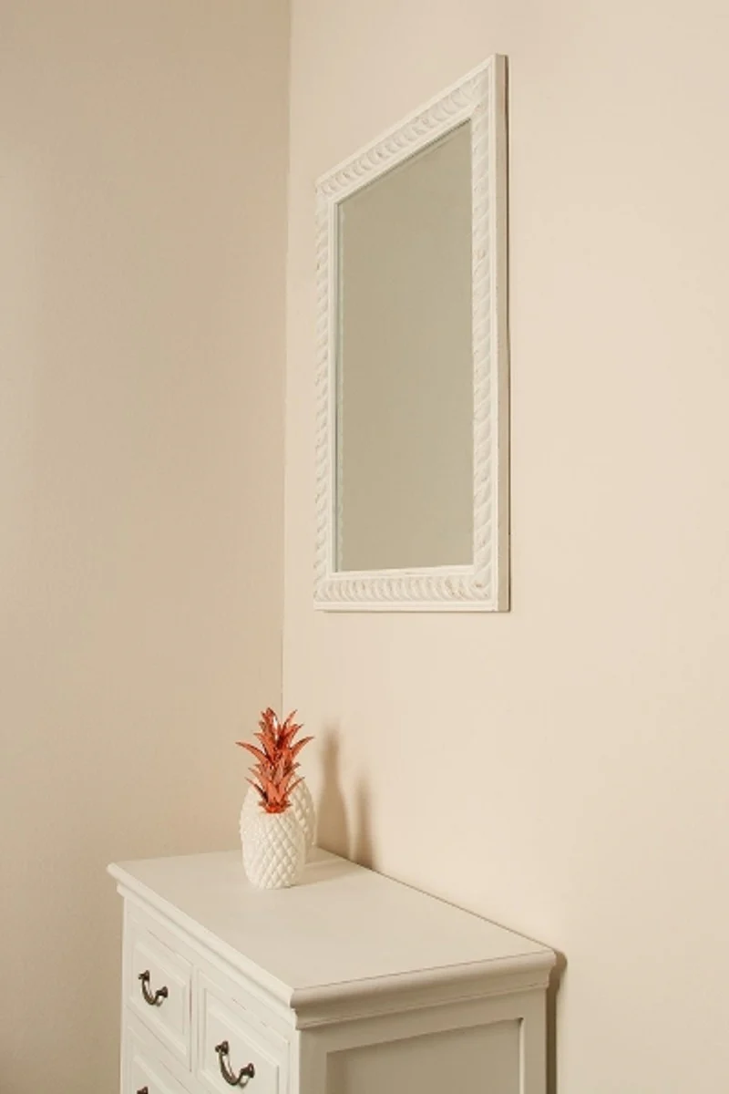 Barock Spiegel Antik Weiß / Gold 62 x H. 82 cm - Barock Wandspiegel