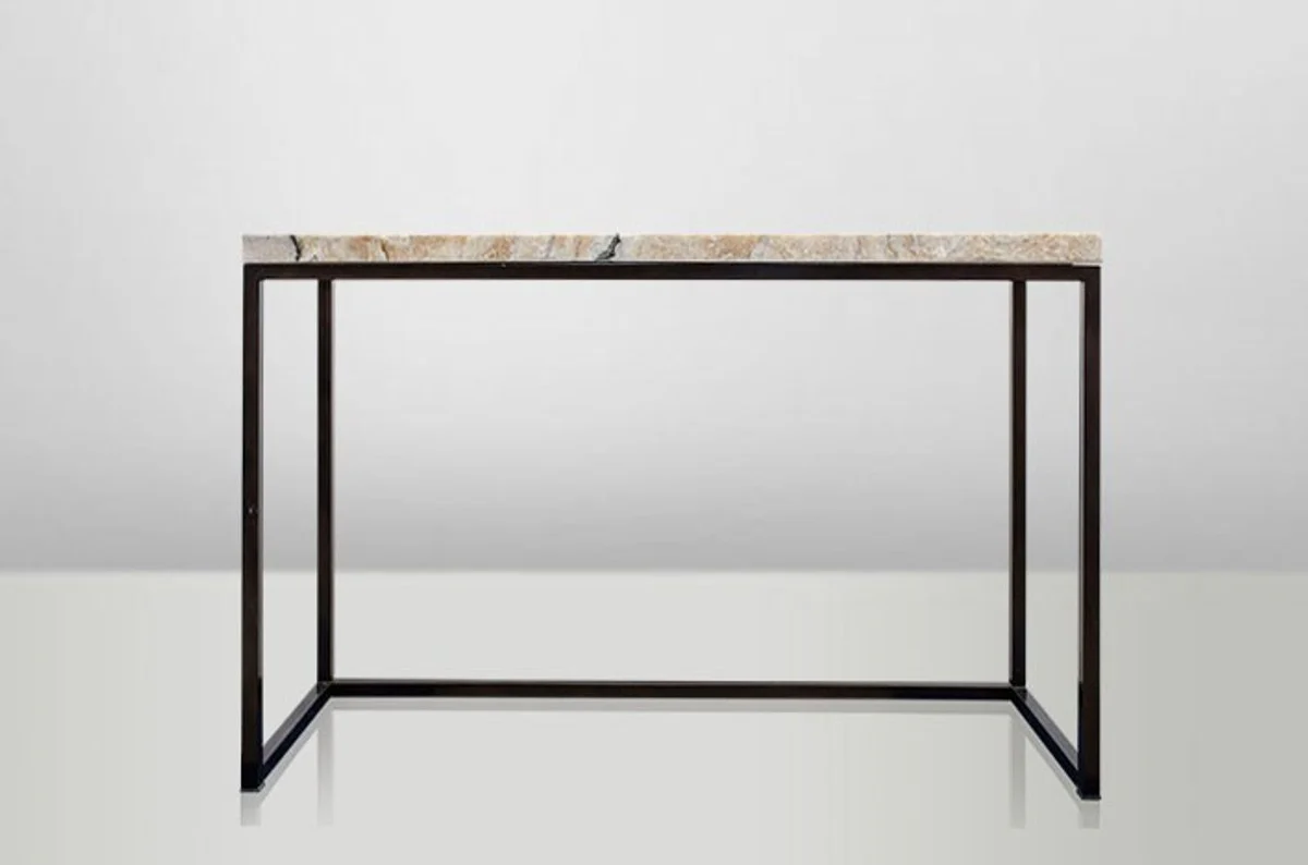 Art Deco side table onyx / metal 120 x 40 cm - Art Nouveau table - furniture console