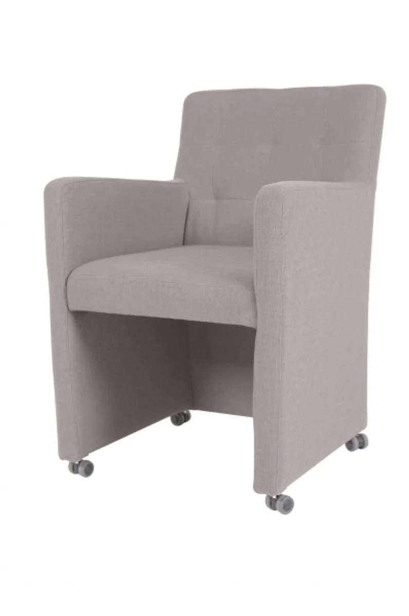 Designer dining room chair / armchair ModEF 319 gray - hotel furnishings - rollable