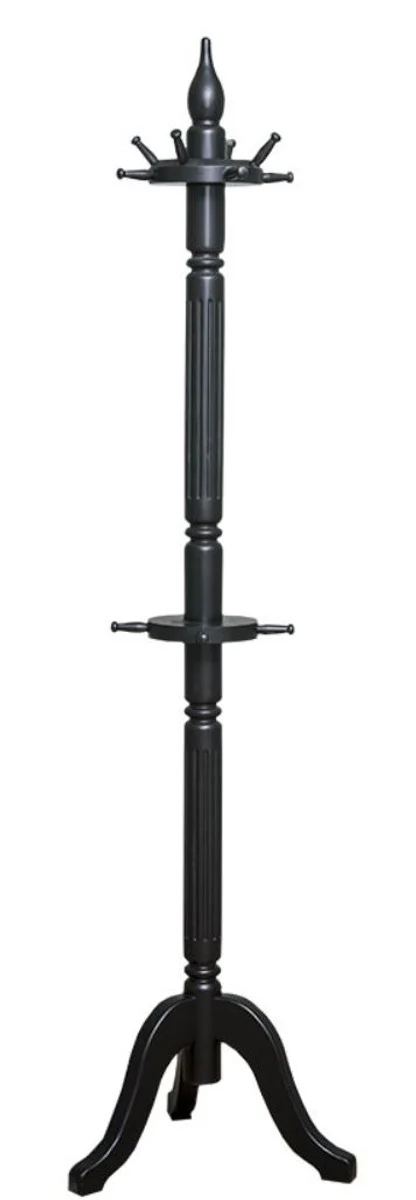 Country house style coat rack black 59 x 59 x H. 200 cm - solid wood clothes rack - country house style coat rack furniture