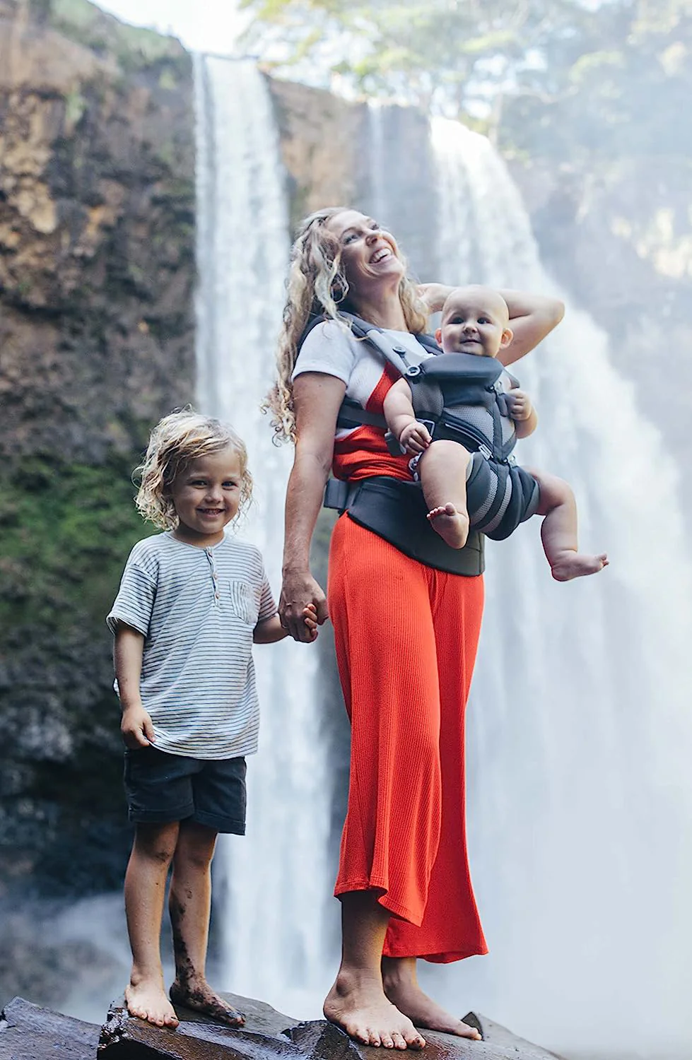 360-Grad-Babytrage für Neugeborene bis Kleinkinder mit Lendenwirbelstütze und Cool-Air-Mesh (3,5–25 kg), Perlgrau