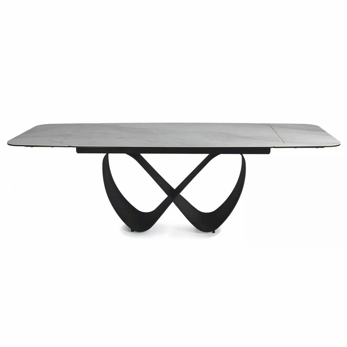 Luxury dining table matt white / matt black 160-240 cm - extendable