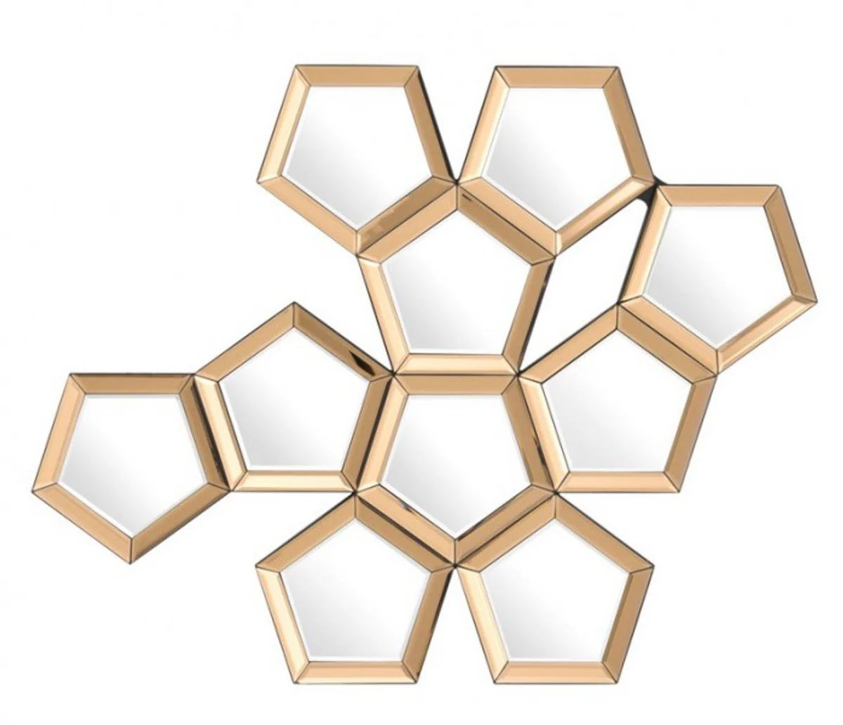 Luxus Designer Wandspiegel Gold B 101 x H 87 cm - Luxury Hotel Collection