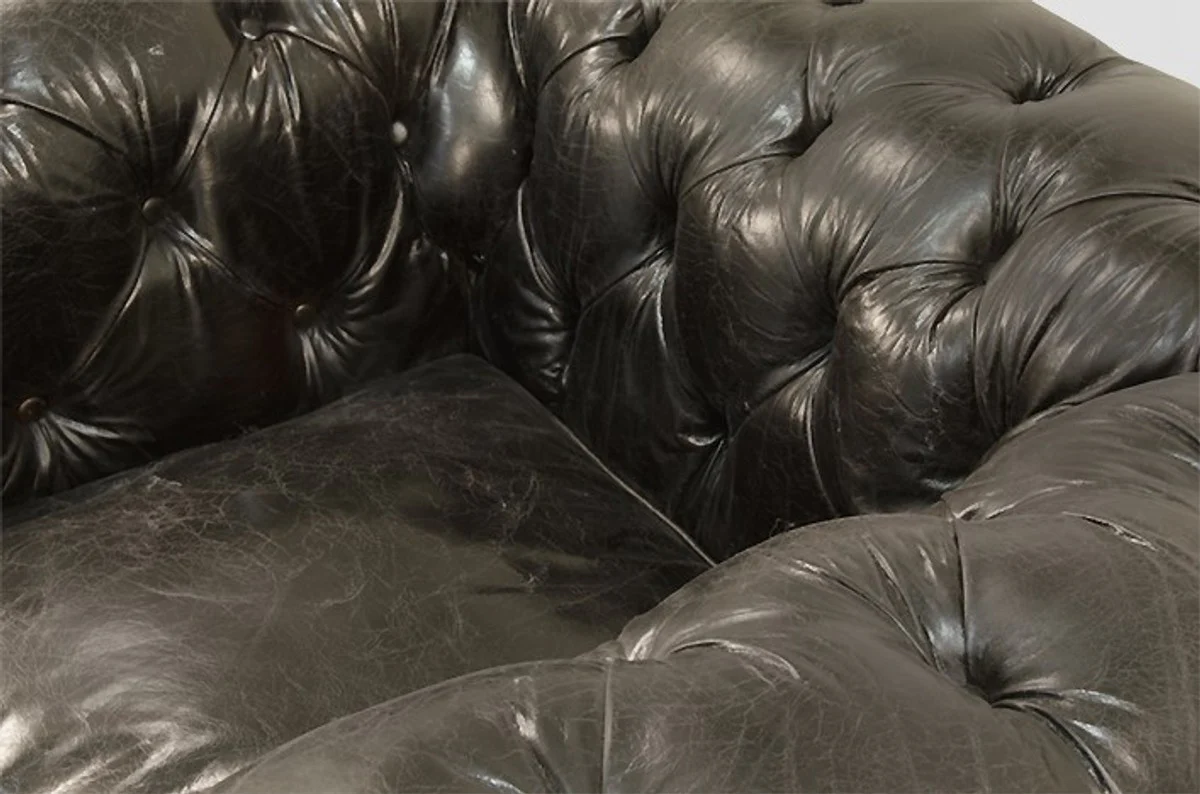 Chesterfield Luxury Real Leather Armchair Vintage Leather by Ebony - Club Armchair