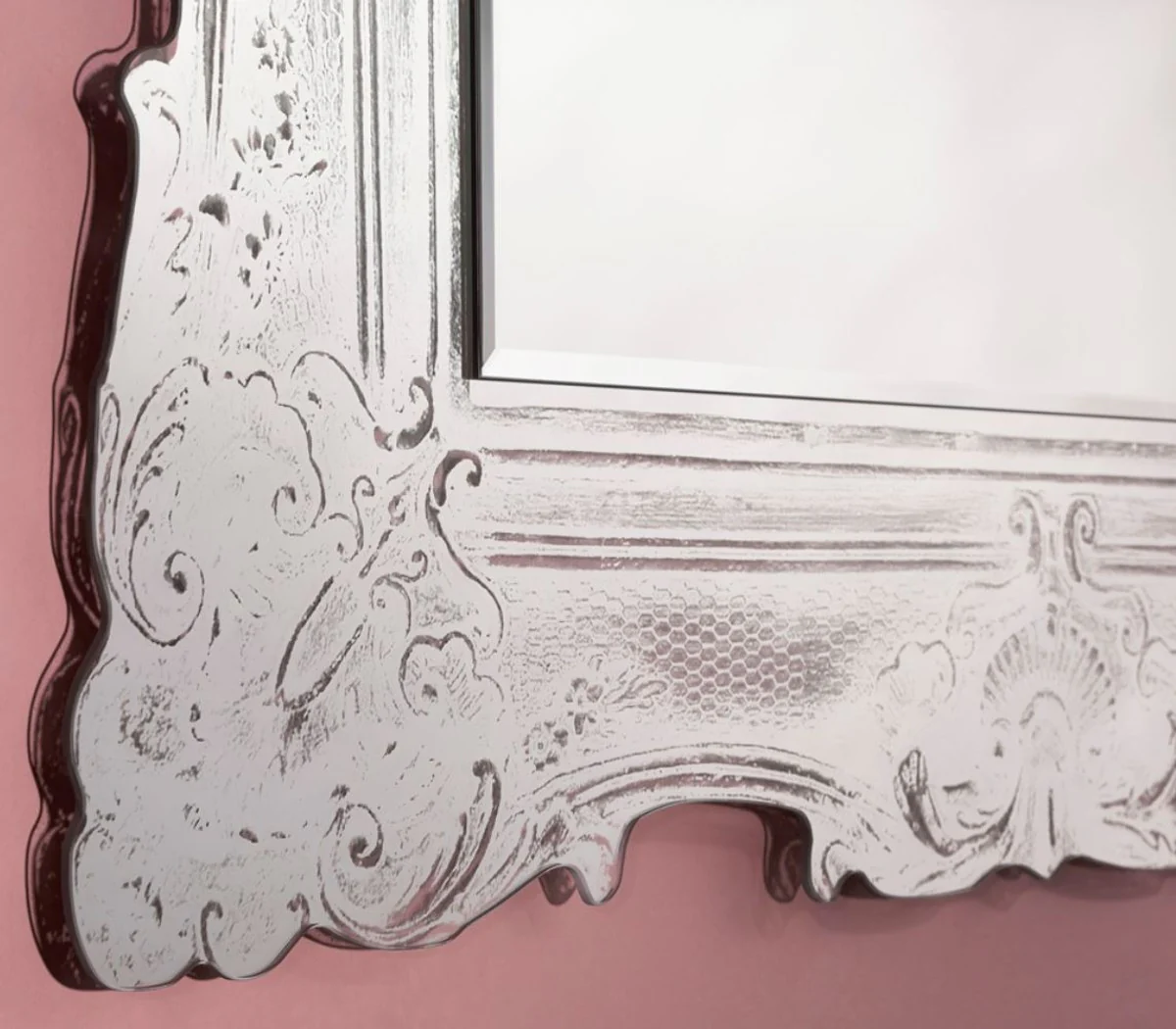 Baroque mirror antique white 106 x H. 125 cm - noble & magnificent