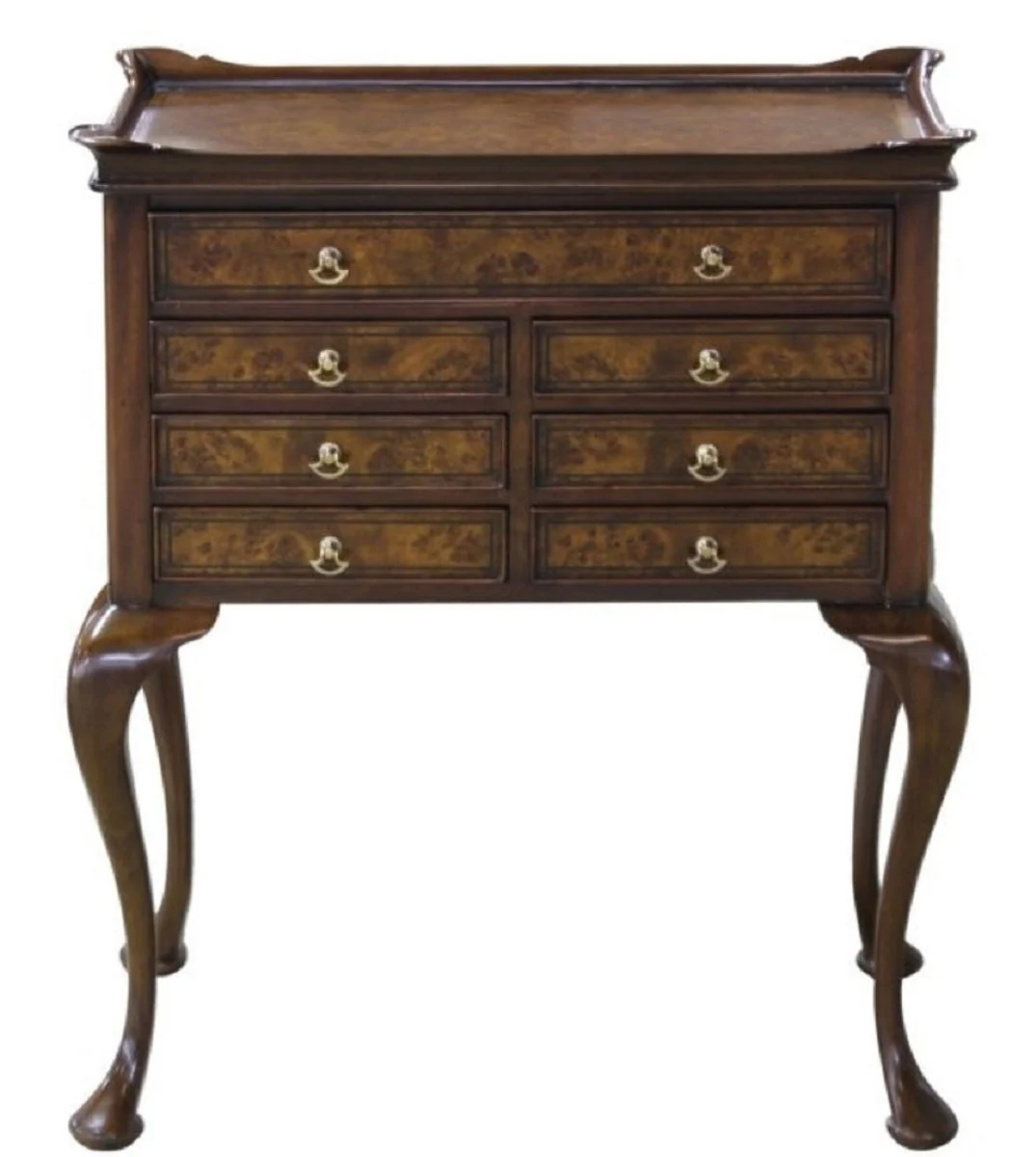Luxury Art Nouveau jewelry chest of drawers brown / dark brown 61 x 35 x H. 72 cm - jewelry cabinet with 7 drawers