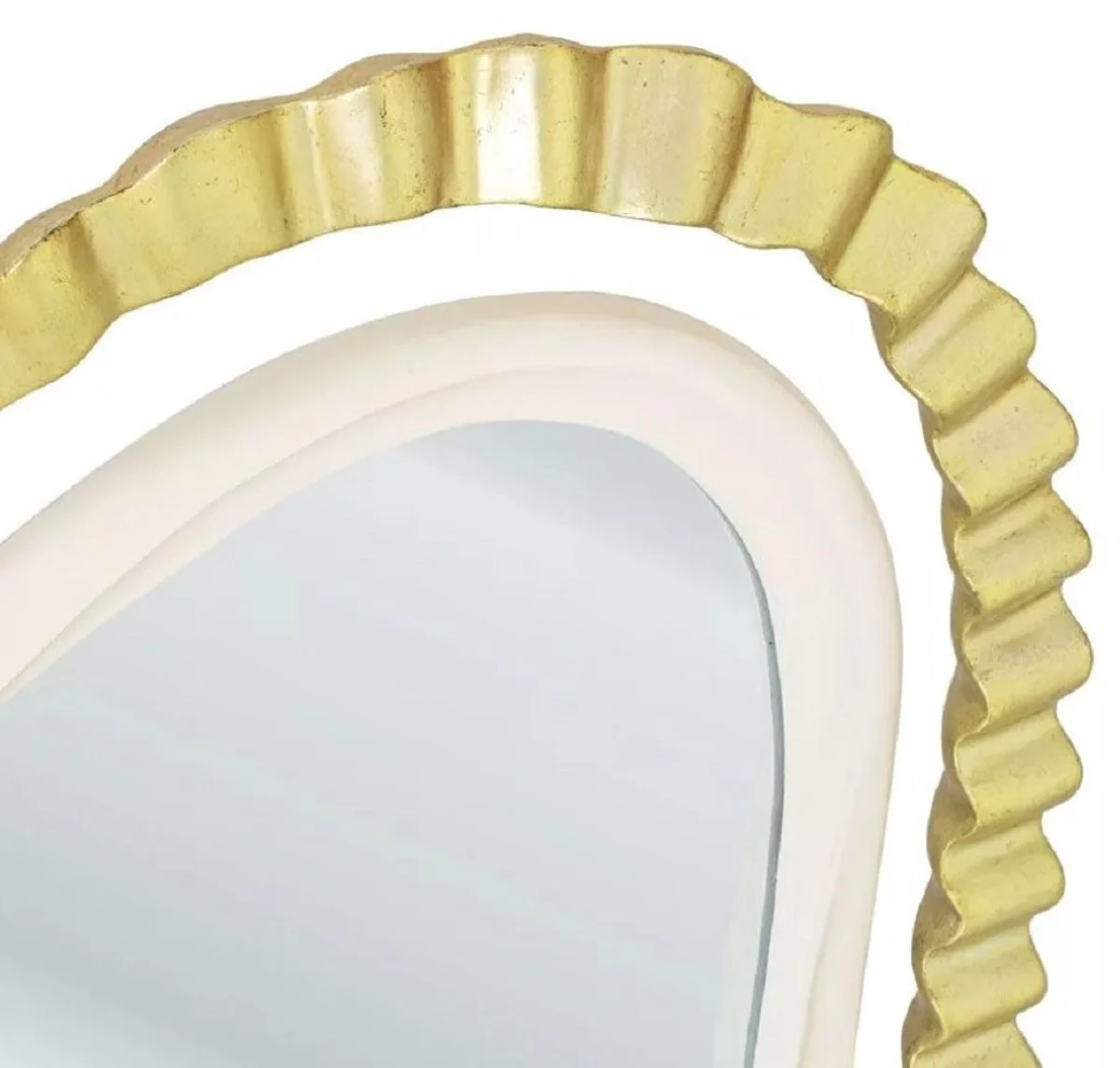 Luxury baroque mirror white / gray / antique gold - magnificent solid wood wall mirror in baroque style - luxury furniture in baroque style - baroque furniture - noble & magnificent