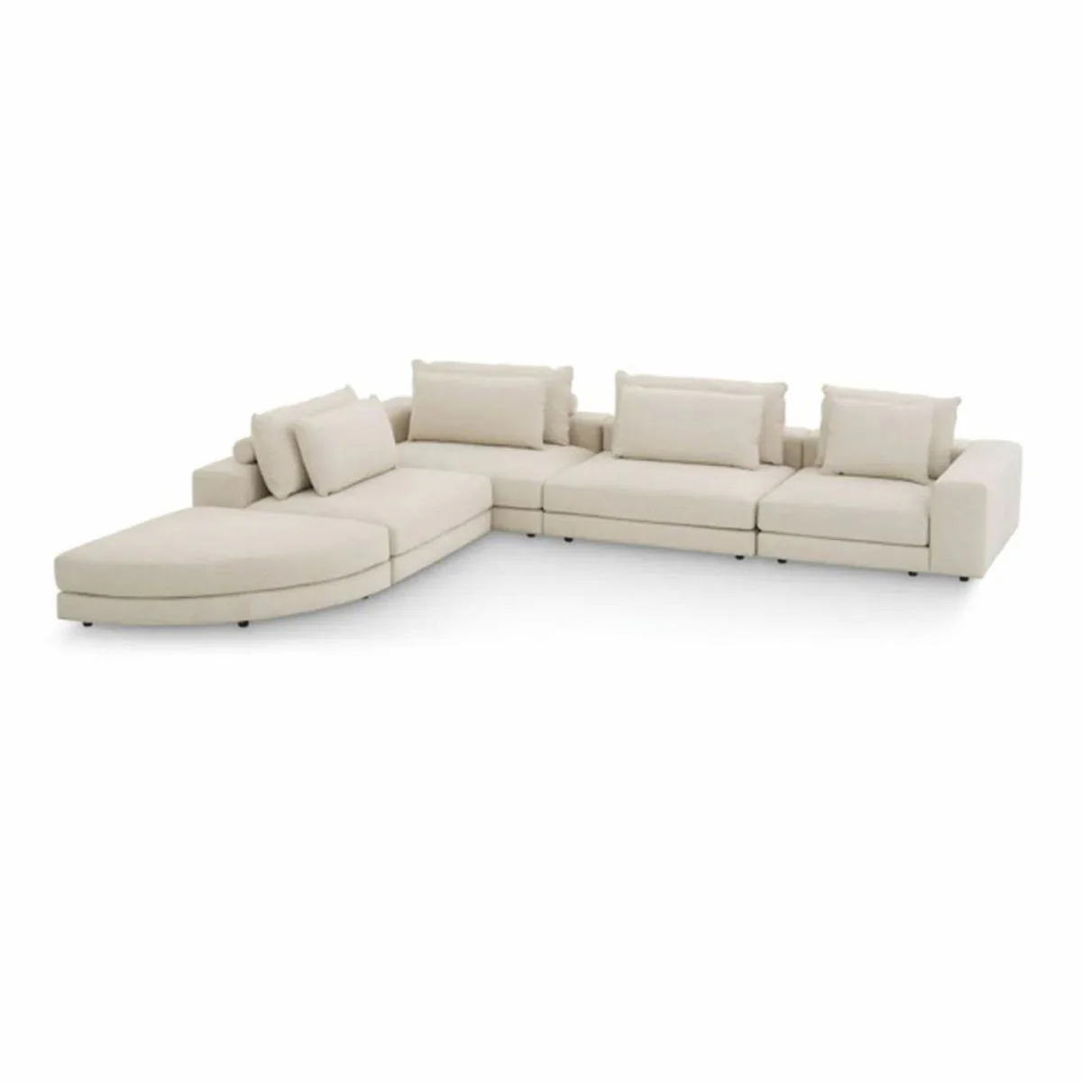Luxury corner sofa beige / black 388 x 360 cm - Modular living room sofa - Luxury furniture