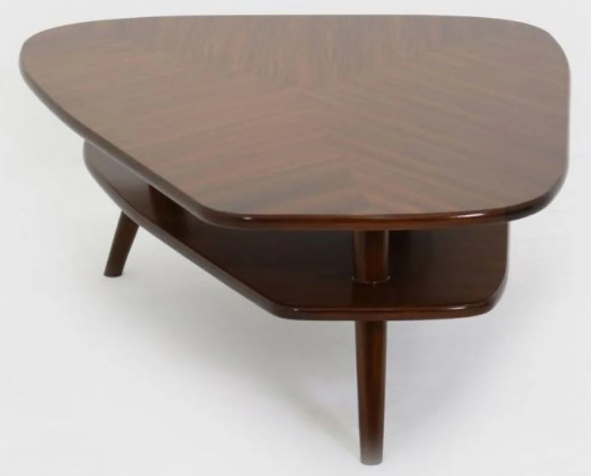 Luxury coffee table dark brown 105 x 84 x H. 39 cm - solid wood living room table - luxury living room furniture