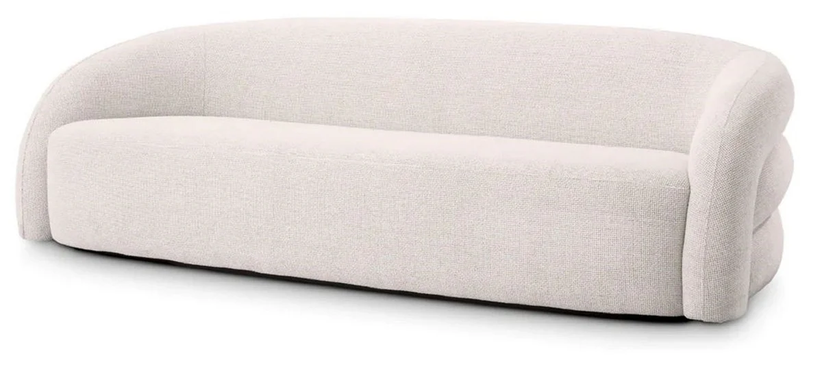 Luxury sofa white / black 220 x 92 x H. 65 cm - living room sofa - hotel sofa - living room furniture - hotel furniture - luxury furniture - luxury furnishings