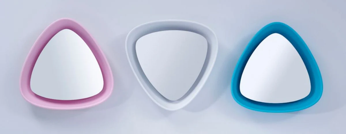 Luxury designer mirror pink 64 x H. 63 cm - designer wall mirror with light