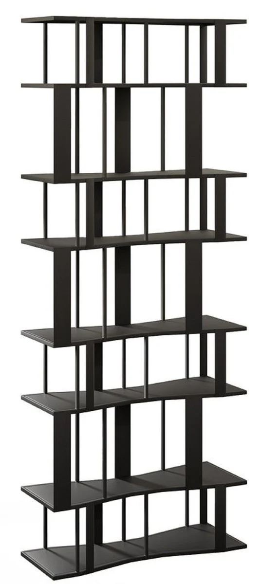 Luxury metal shelf cabinet black 80 cm