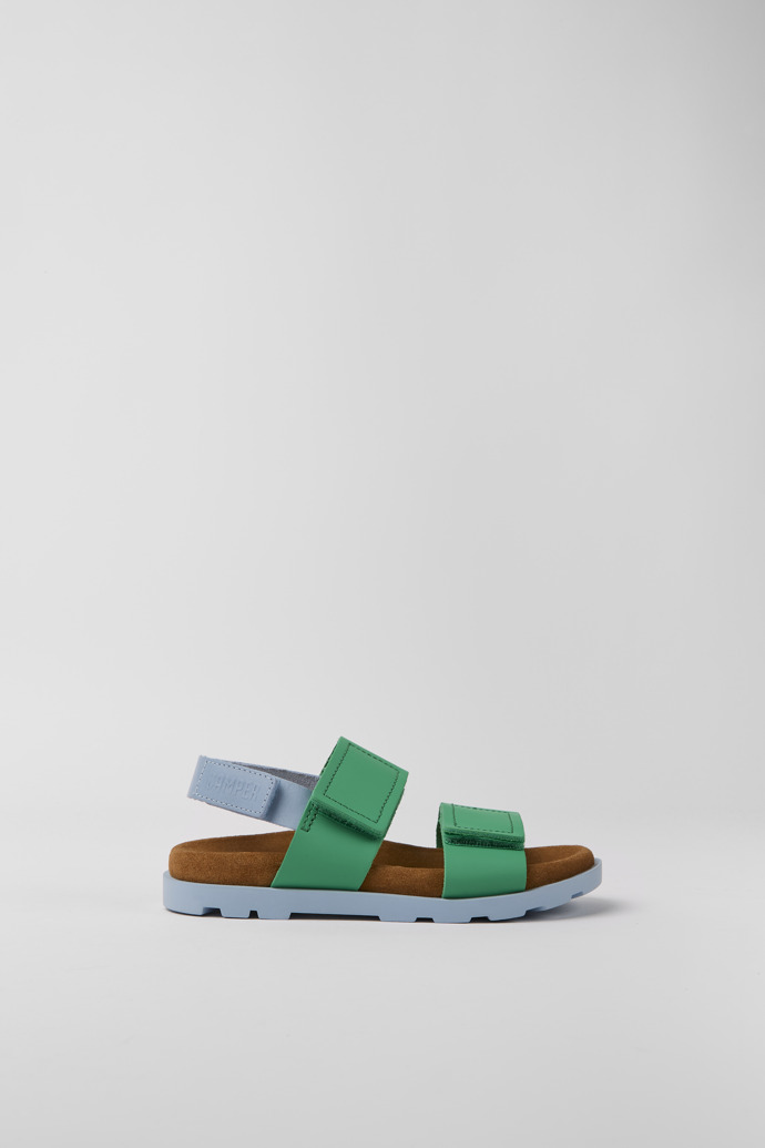 Brutus Sandal Blau und grüne Leder Sandalen für Jungen