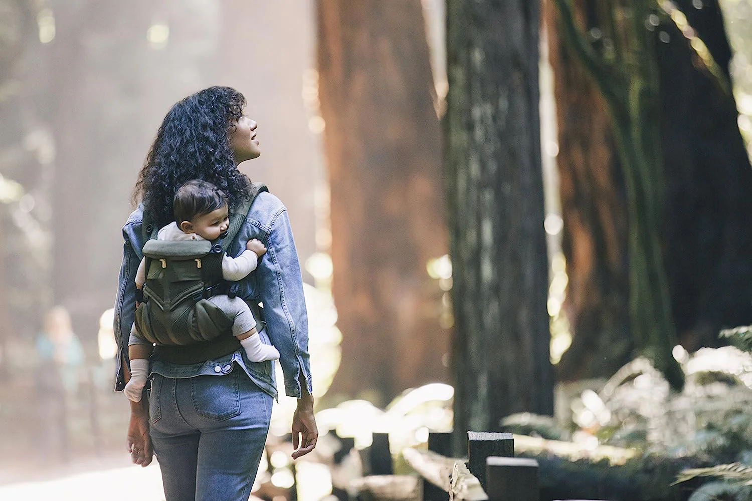 360-Grad-Babytrage für Neugeborene bis Kleinkinder mit Lendenwirbelstütze und Cool-Air-Mesh (3,5–25 kg), Perlgrau