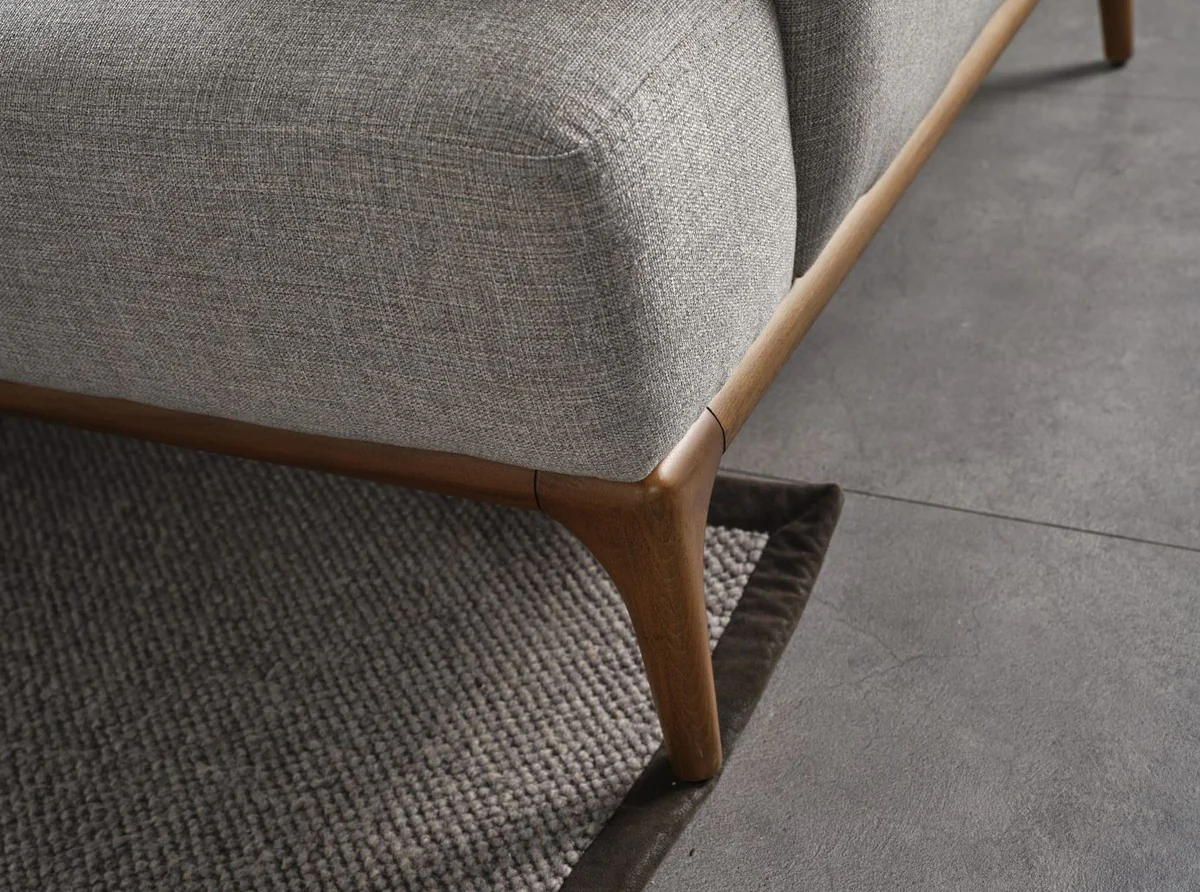 Luxury corner sofa with adjustable backrests gray / brown 325 x 295 x H. 97 cm - living room sofa with sleeping function - living room furniture - luxury furniture - luxury furnishings