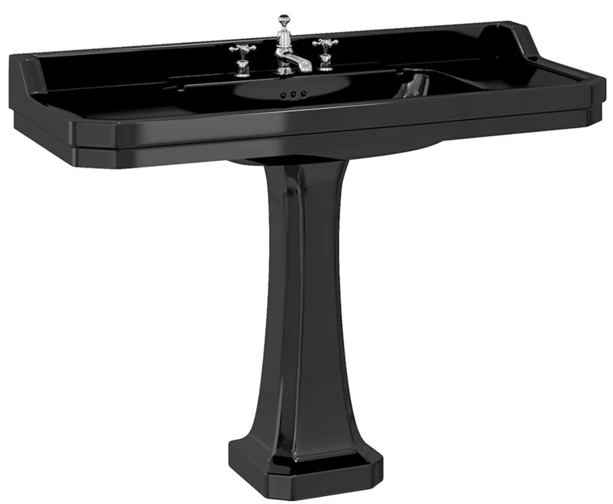 Luxury Art Nouveau washbasin 121 x 51 x H. 89.5 cm - Various colors - Rectangular porcelain washbasin with base - Luxury quality