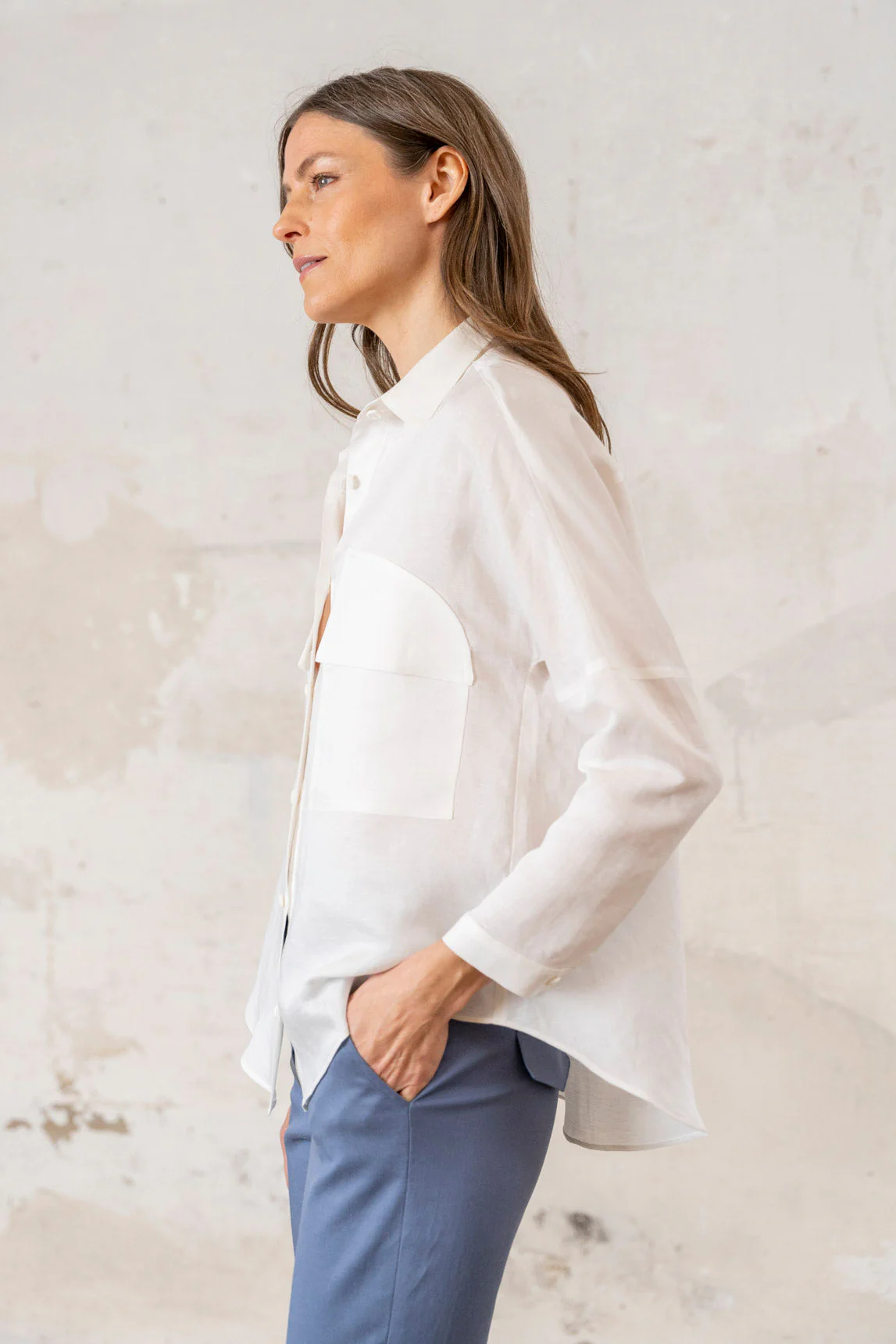 Rivera-Spanien Camisa Luserna blanco