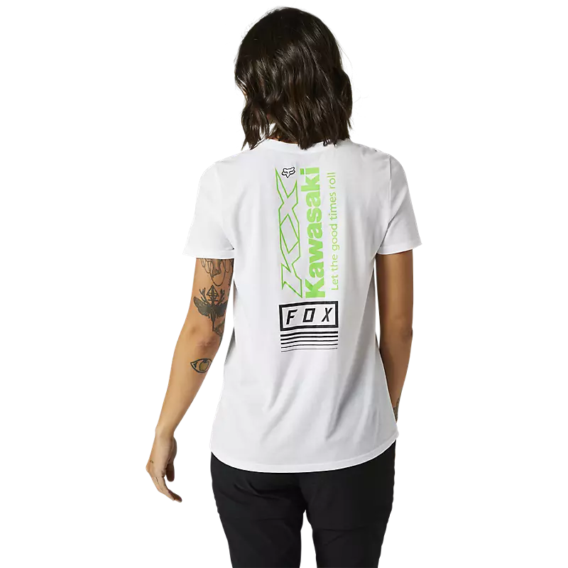 Frauen Kawasaki weißen Tee