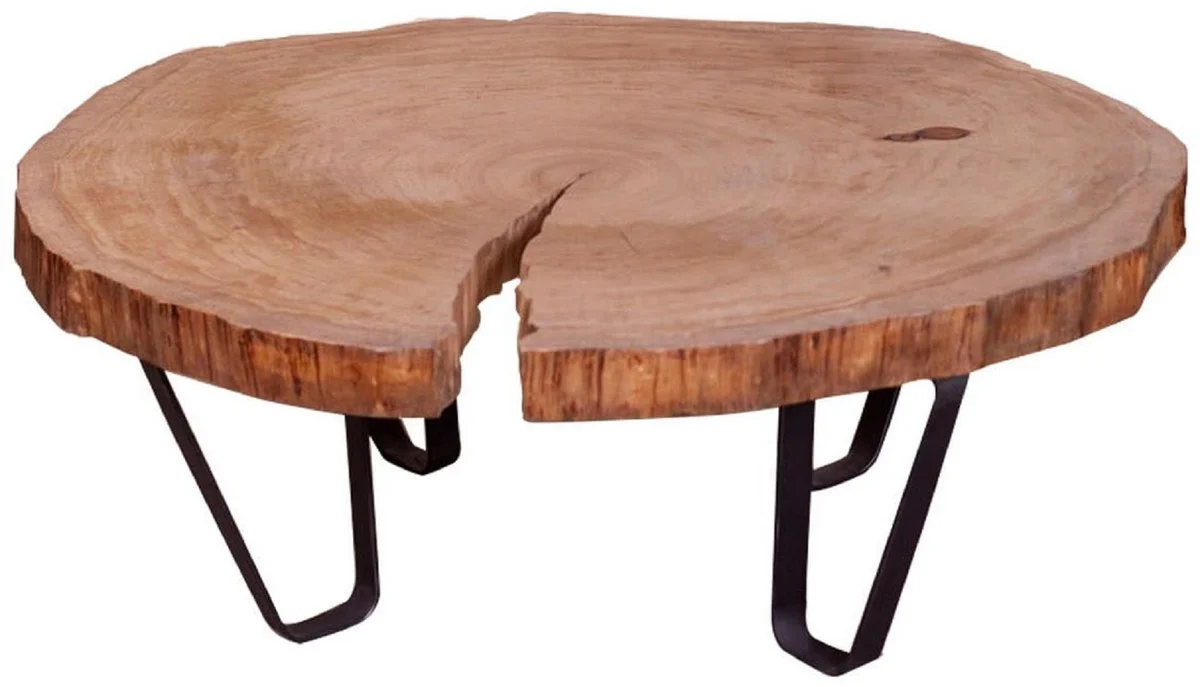 Luxury coffee table brown / black 110 x 95 x H. 50 cm