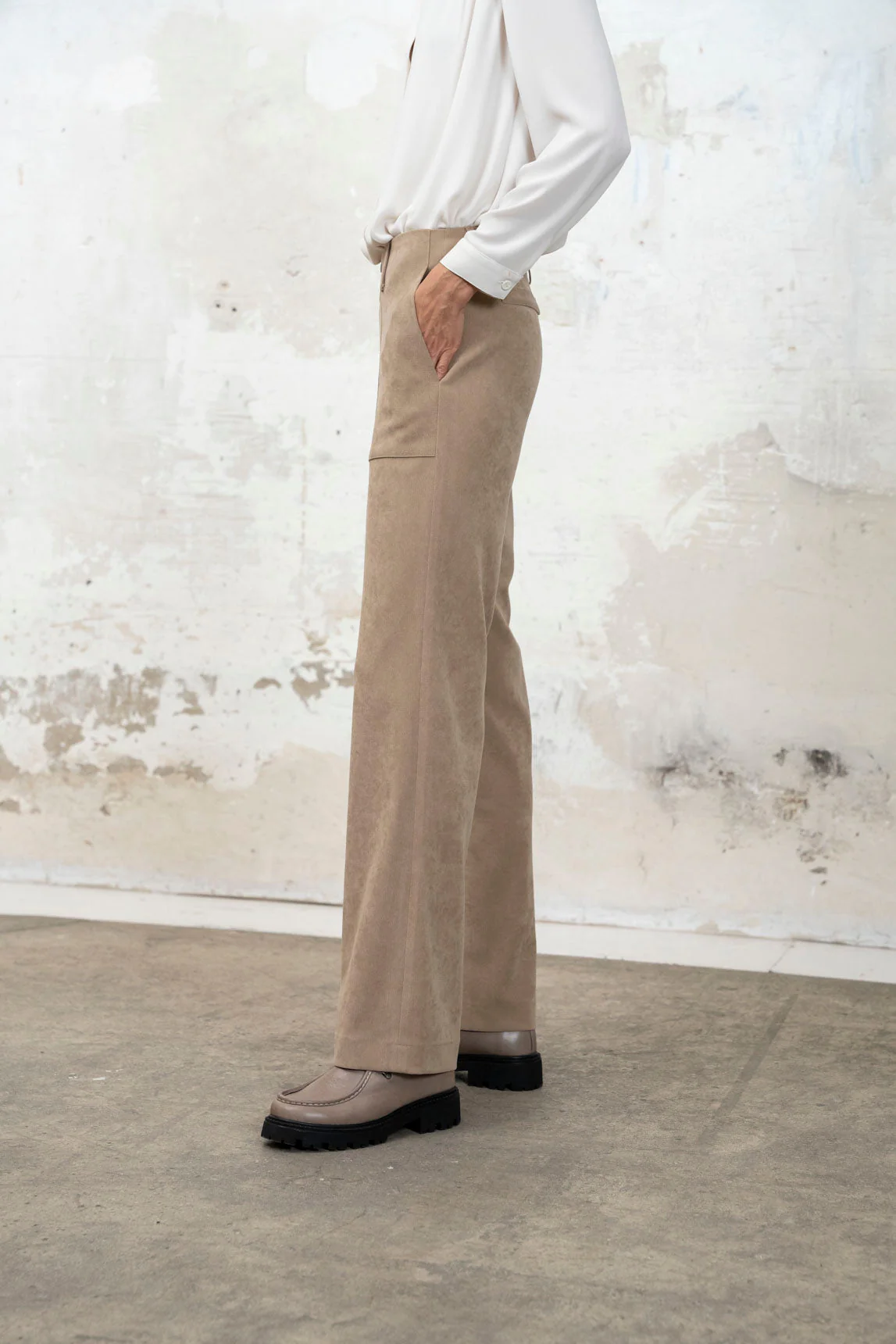 Rivera-Spanien Cheryl taupefarbene Hose