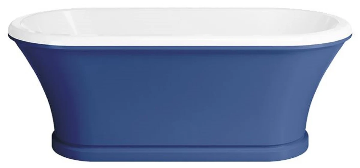 Art Nouveau bathtub blue / white 170 cm - Freestanding retro style bathtub