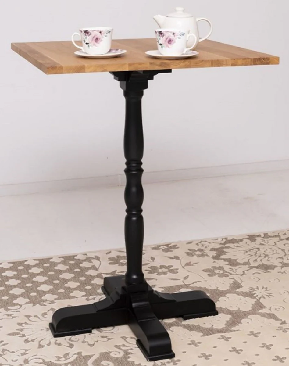 Country house style bar table brown / black 80 x 80 x H. 110 cm - Solid wood bar table in country house style - Country house style solid wood bar & bistro furniture