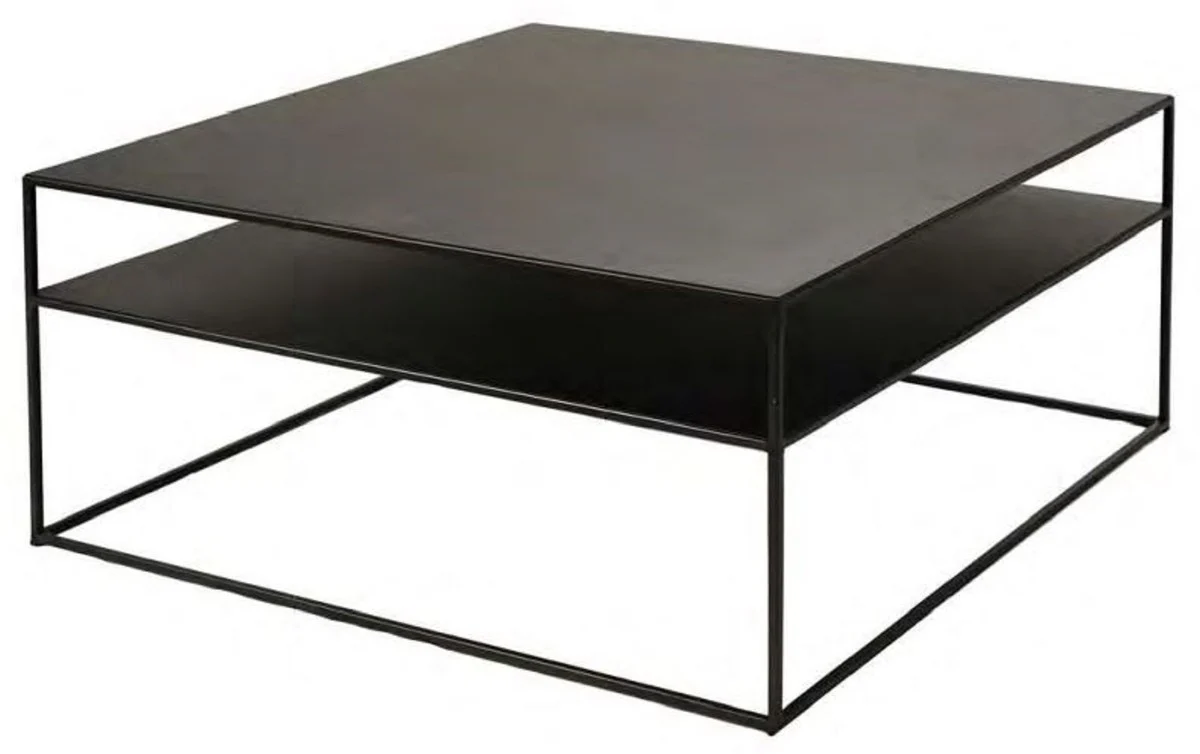 Luxury coffee table black 80 x 80 x H. 40 cm - Modern metal living room table - Luxury living room furniture