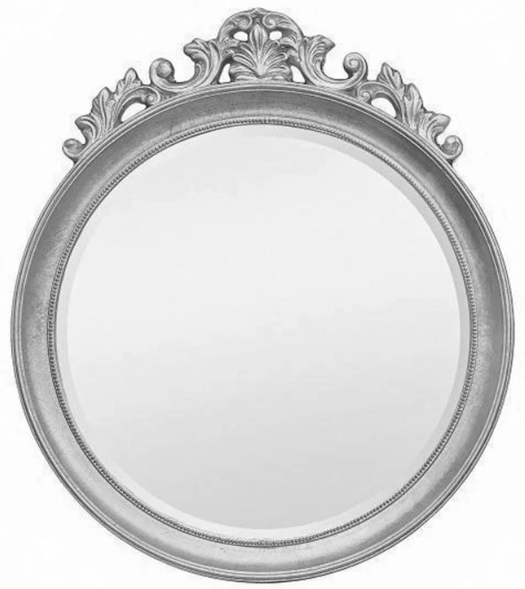 Baroque mirror silver 57 x 4 x H. 66 cm - Elegant wall mirror in baroque style - Baroque furniture