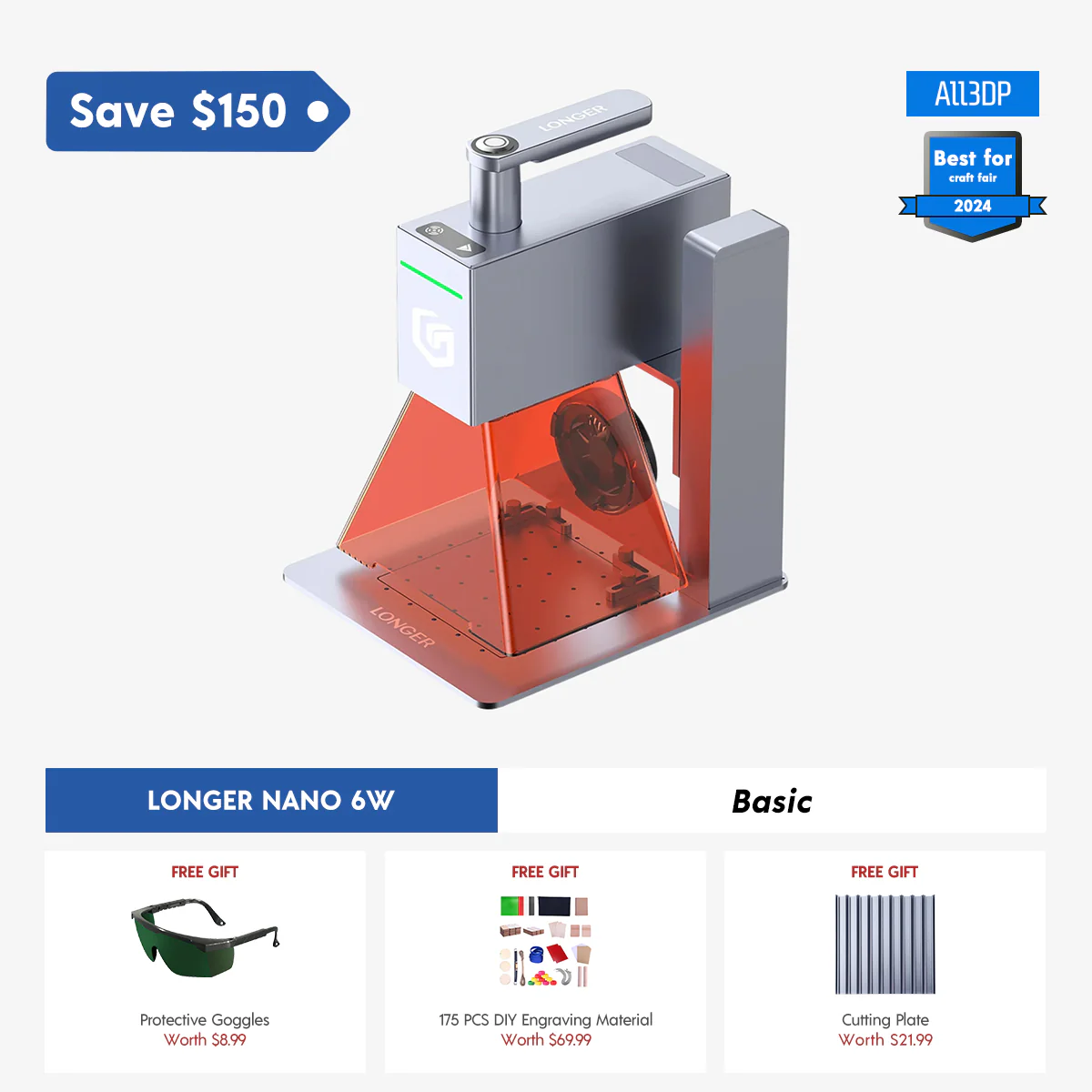 Long Nano 6W Portable Laser Engraver