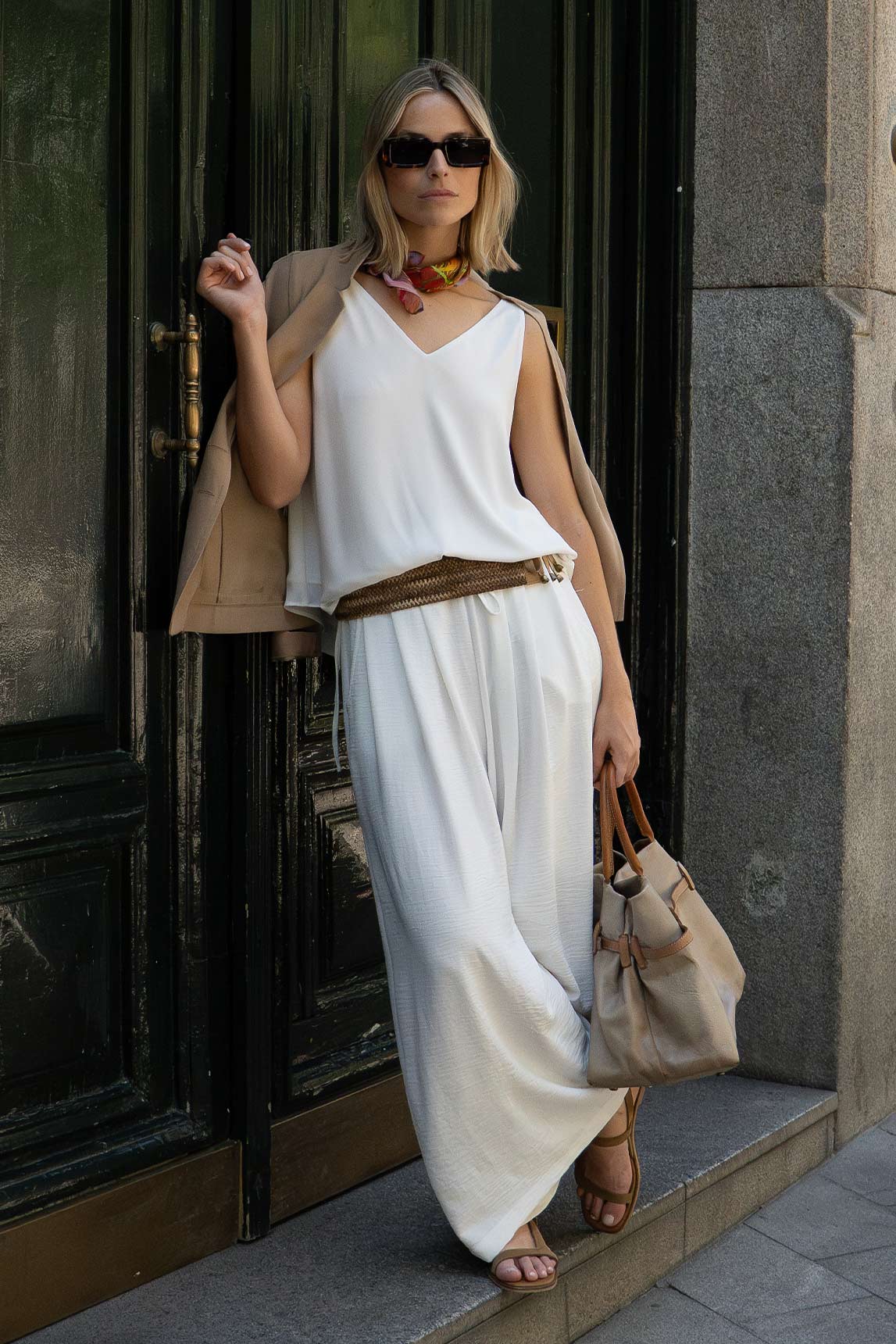 Rivera-Spanien Top Brest blanco