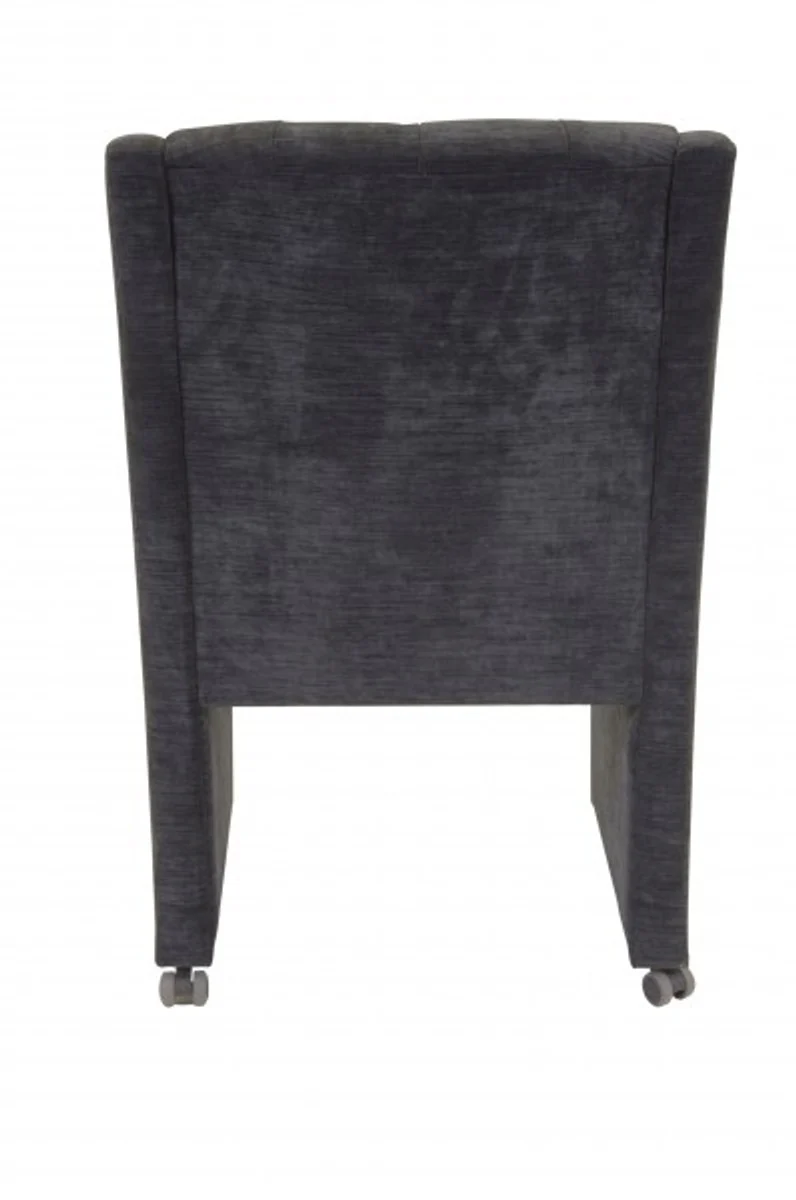Designer dining room chair / armchair ModEF 310 dark gray - hotel furnishings - armchair on wheels