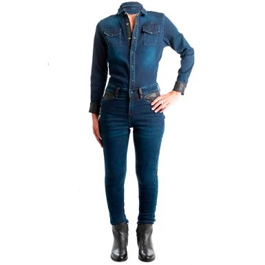 TESS LADY DARK BLUE DENIM JUMPSUIT