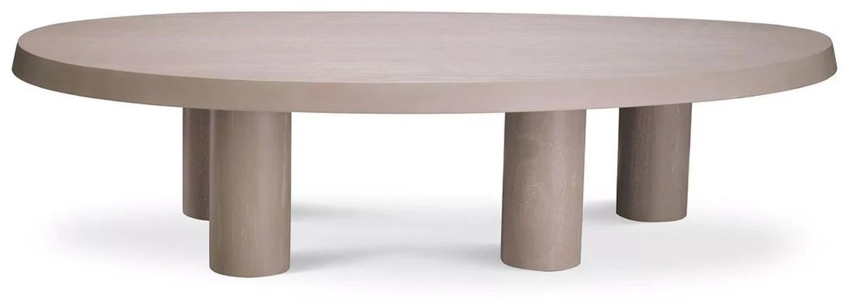 Luxury coffee table beige 149 x 78.5 x H. 35 cm - solid wood living room table - living room furniture - solid wood furniture - luxury furniture - luxury furnishings - luxury furniture - luxury quality