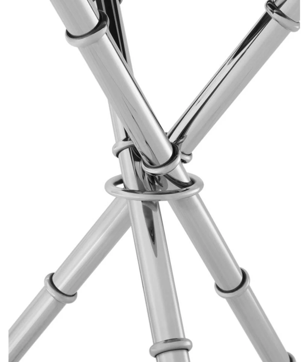 Luxury designer side table silver 52 x H. 60 cm - living room furniture