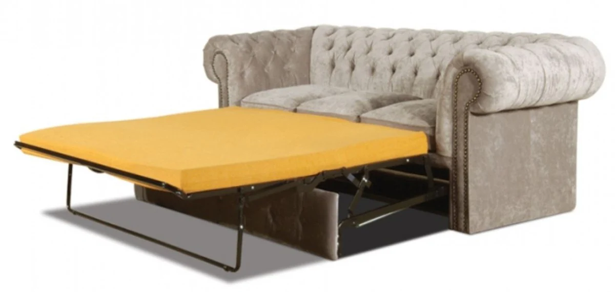 3 seater sofa gray 210 x 100 x H. 78 cm - Luxury Chesterfield sofa bed