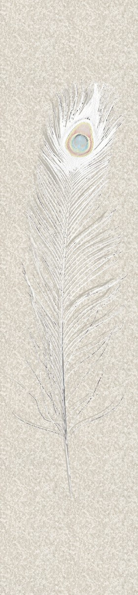 Harald Glööckler designer baroque non-woven wallpaper 52725 - peacock feather - beige / cream