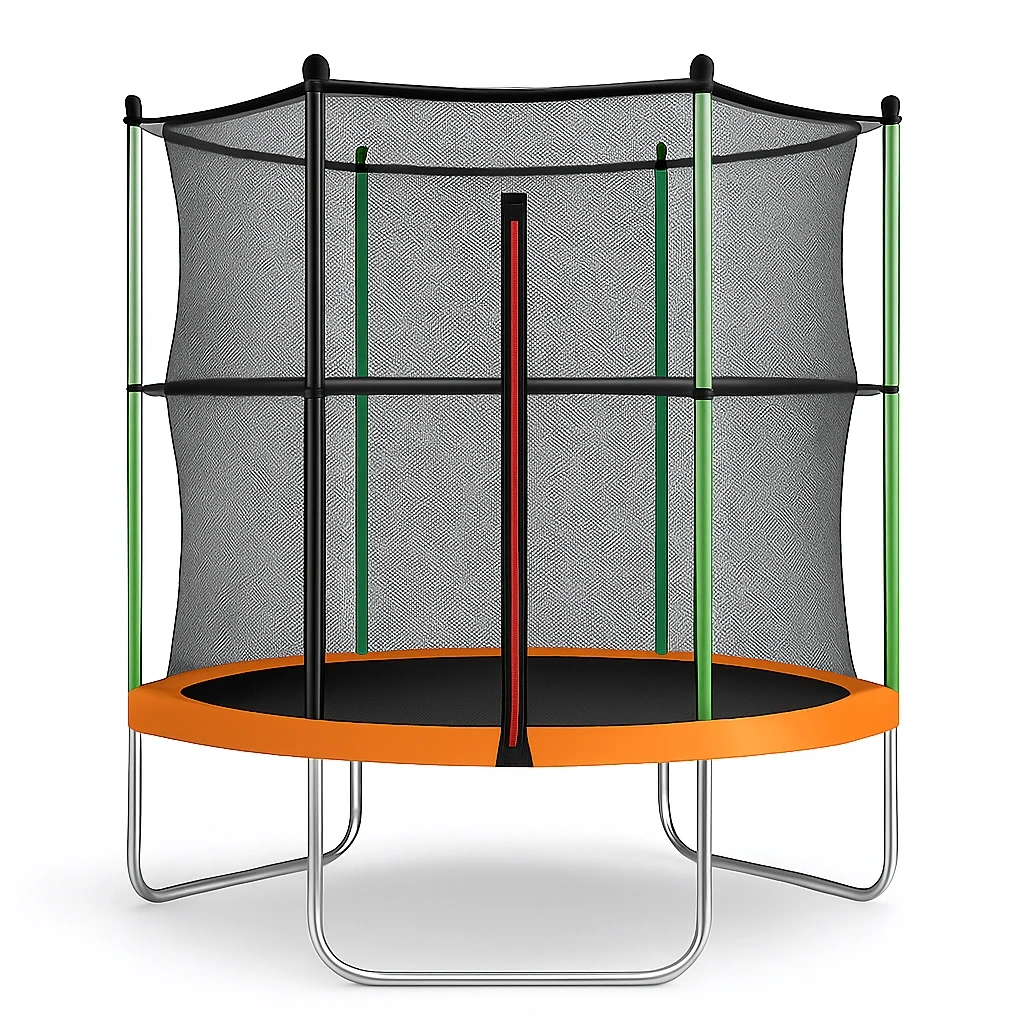 Trampolin 183x200 cm schwarz/orange - vQHzUgut15OD