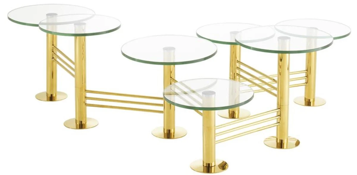 Designer living room table / coffee table gold - designer living room furniture